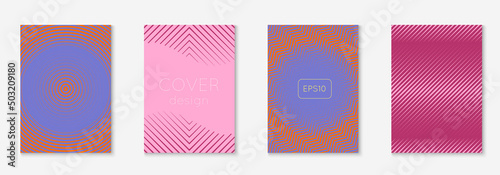 Abstract shapes cover and template with line geometric elements.
