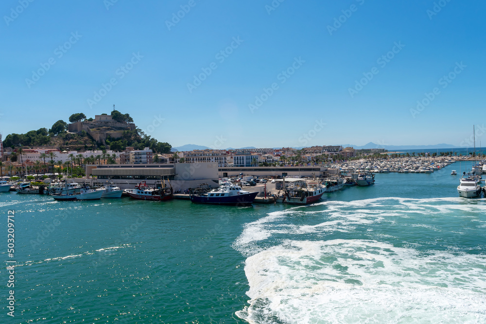 boats in the Port of Denia. Alicante. Valencian Community. Spain. Europe. July 1, 2021	
