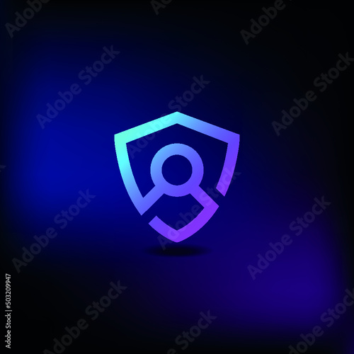 Security logo design. Stylish icon.