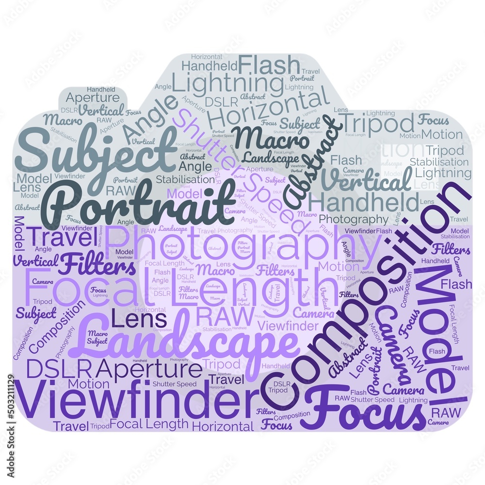 Obraz premium Photography word cloud