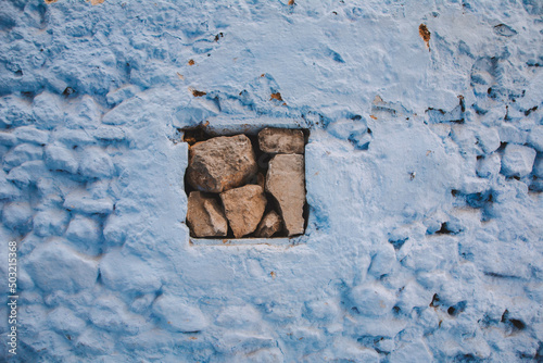 Blue wall in blue city Chefchaouen © With Karim