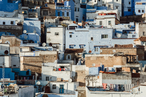 view of the town of the blue city Chefchaouen © With Karim