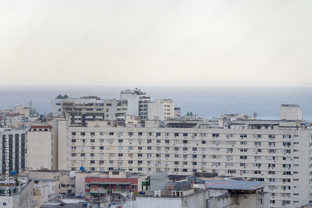 Buildings in the Copacabana neighborhood in Rio de Janeiro Brazil.