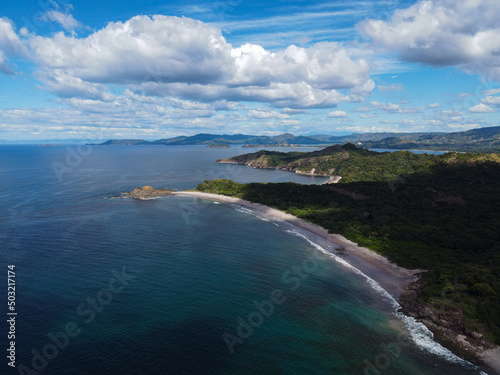 Aerial of Pirates Bay, Minas, Brasilito, and Flamingo in Costa Rica