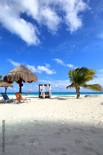 Beautiful beach in Cancun  Mexico