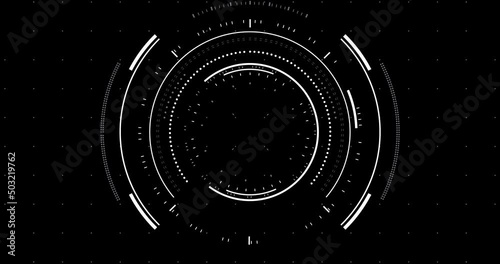 Hud circle elements on a black background