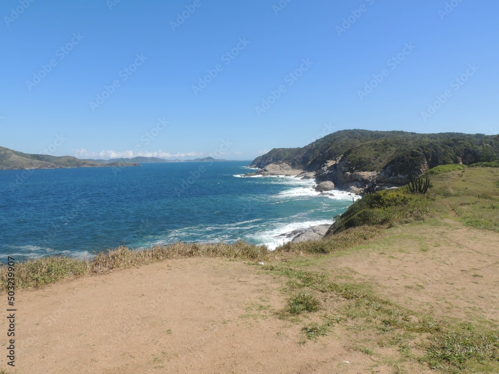 Fototapeta premium View of the coast of island