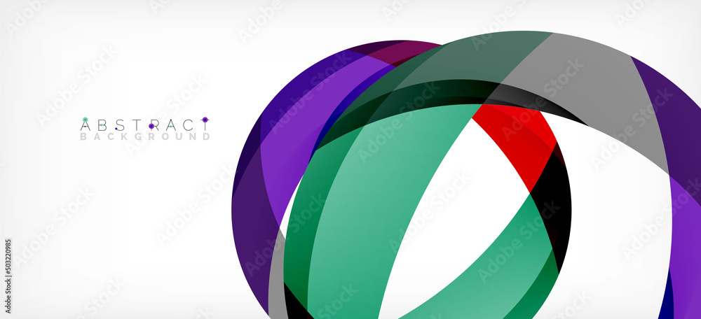 Geometric abstract background. Circle created with overlapping color shapes. Vector Illustration For Wallpaper, Banner, Background, Landing Page Geometric abstract background. Circle created with overlapping color shapes. Vector Illustration For Wallpaper, Banner, Background, Landing Page