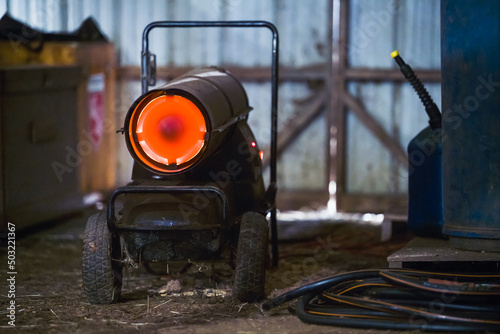 Large heater in barn