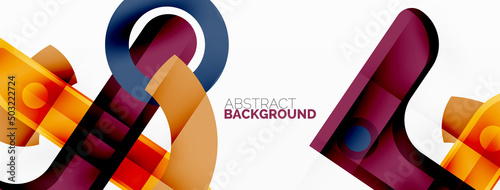 Color geometric stripes, lines abstract background. Minimal geometric template for wallpaper, banner, presentation