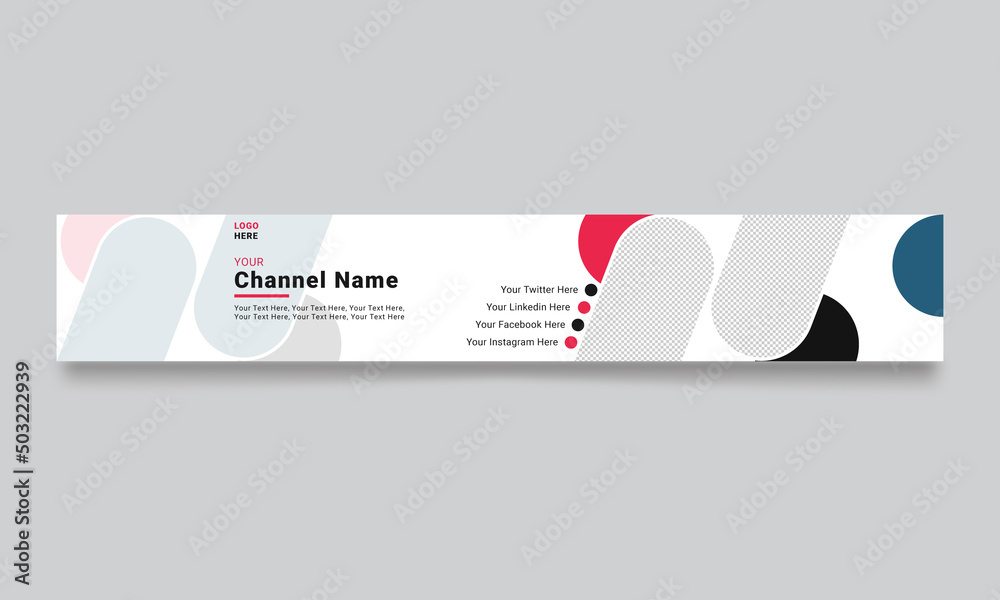 Youtube Channel Banner Template Stock Vector Adobe Stock