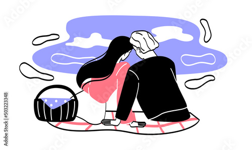 Young romantic couple