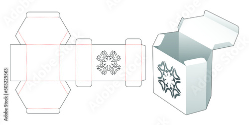 packaging box die cut template