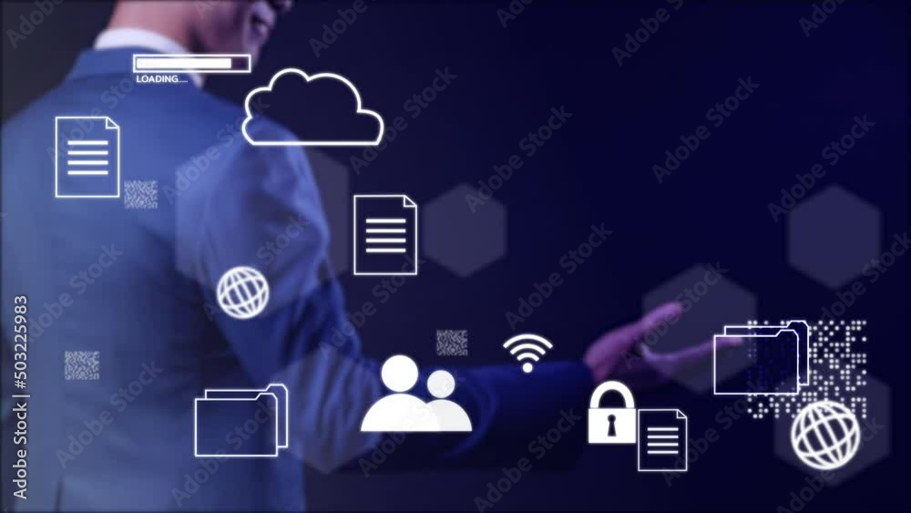 Document management system DMS Enterprise content management ECM for company digital transformation paperless workflow, better data search store share and security system cloud technology.