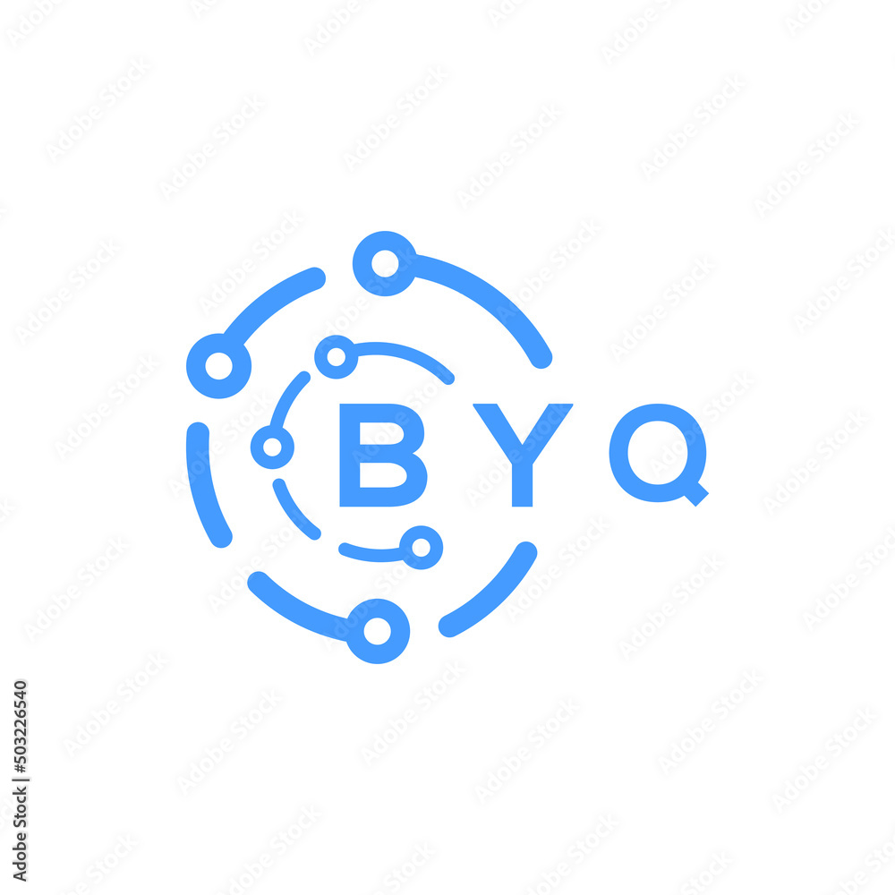 BYQ technology letter logo design on white background. BYQ creative initials technology letter logo concept. BYQ technology letter design. BYQ technology letter logo design on white background. BYQ creative initials technology letter logo concept. BYQ technology letter design.