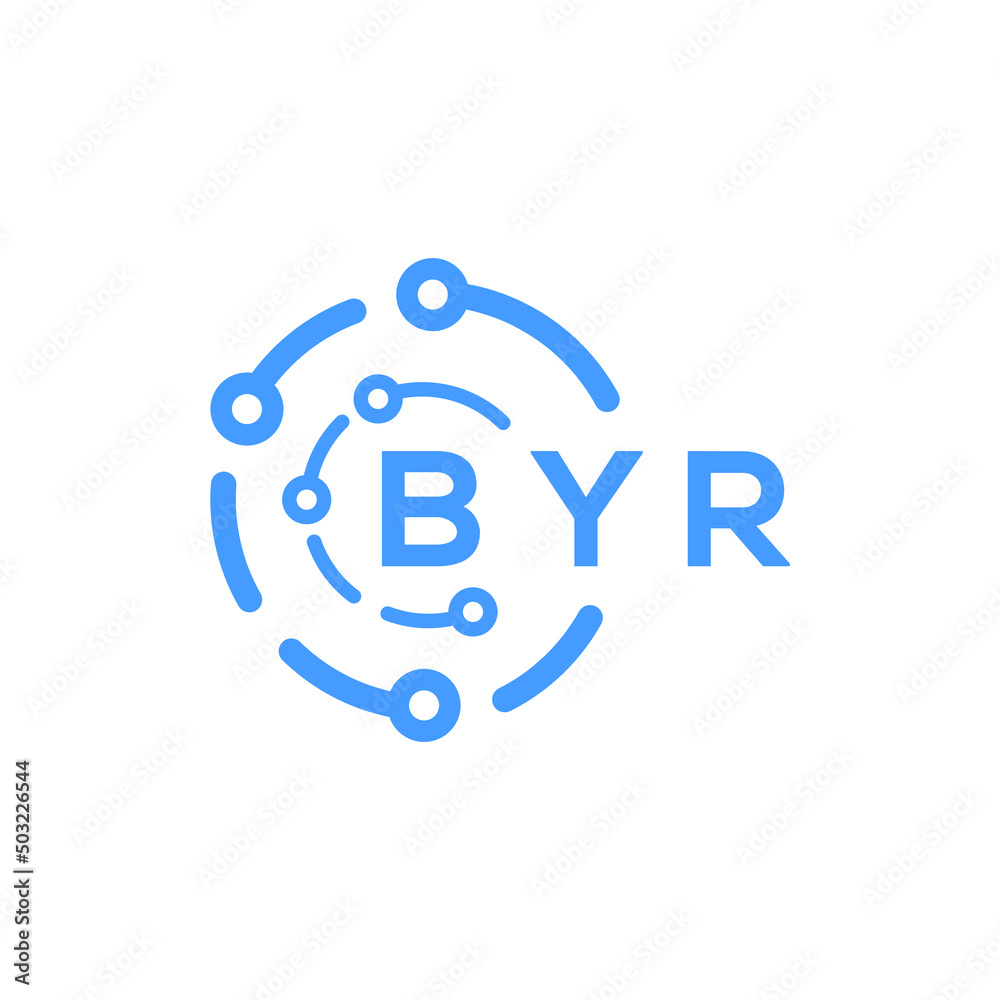 BYR technology letter logo design on white background. BYR creative initials technology letter logo concept. BYR technology letter design. BYR technology letter logo design on white background. BYR creative initials technology letter logo concept. BYR technology letter design.
