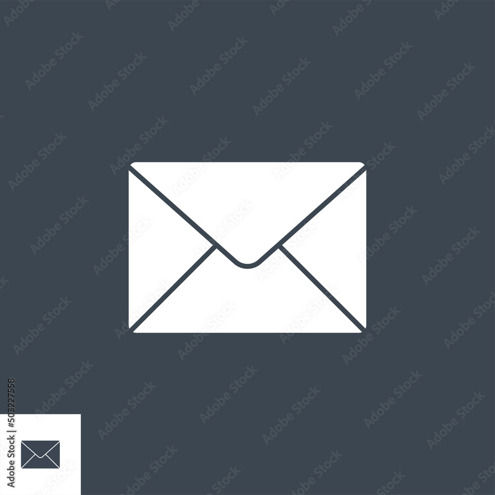 Mail related vector glyph icon. Mail related vector glyph icon.