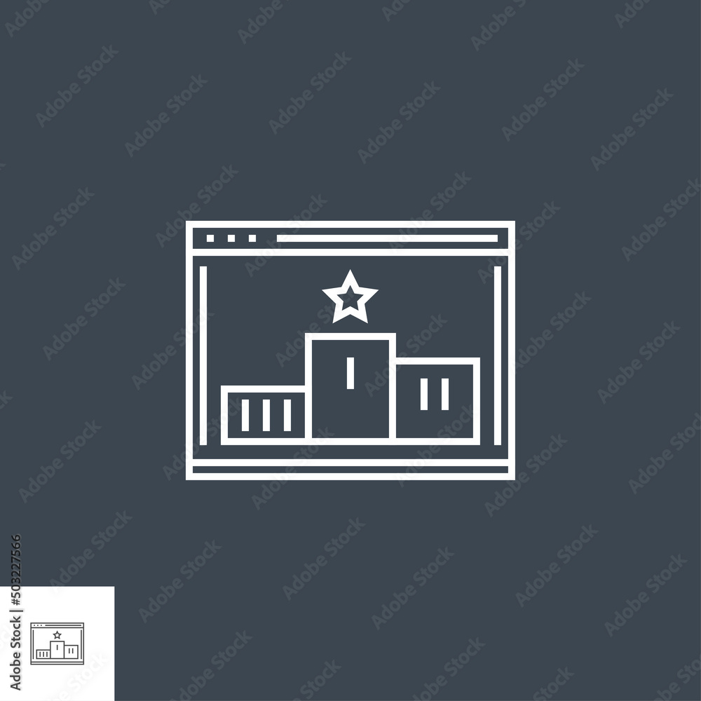 Website Ranking Line Icon Website Ranking Line Icon