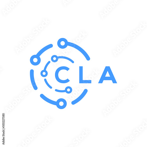 CLA technology letter logo design on white  background. CLA creative initials technology letter logo concept. CLA technology letter design.
