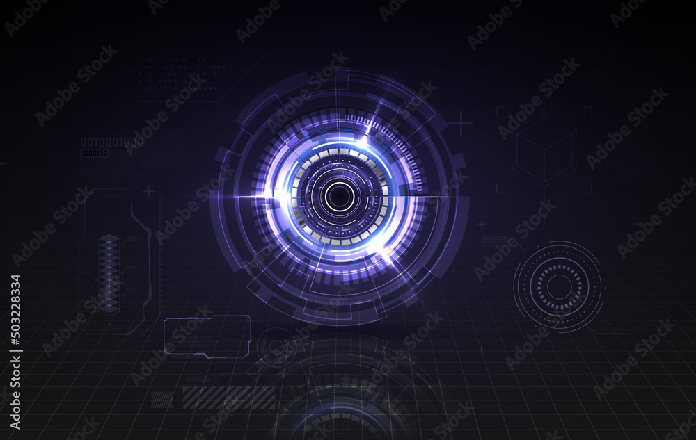 vector digital futuristic technology concept, abstract background illustration