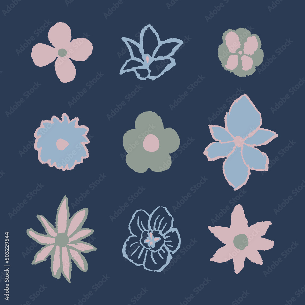 落ち着いた花のセット