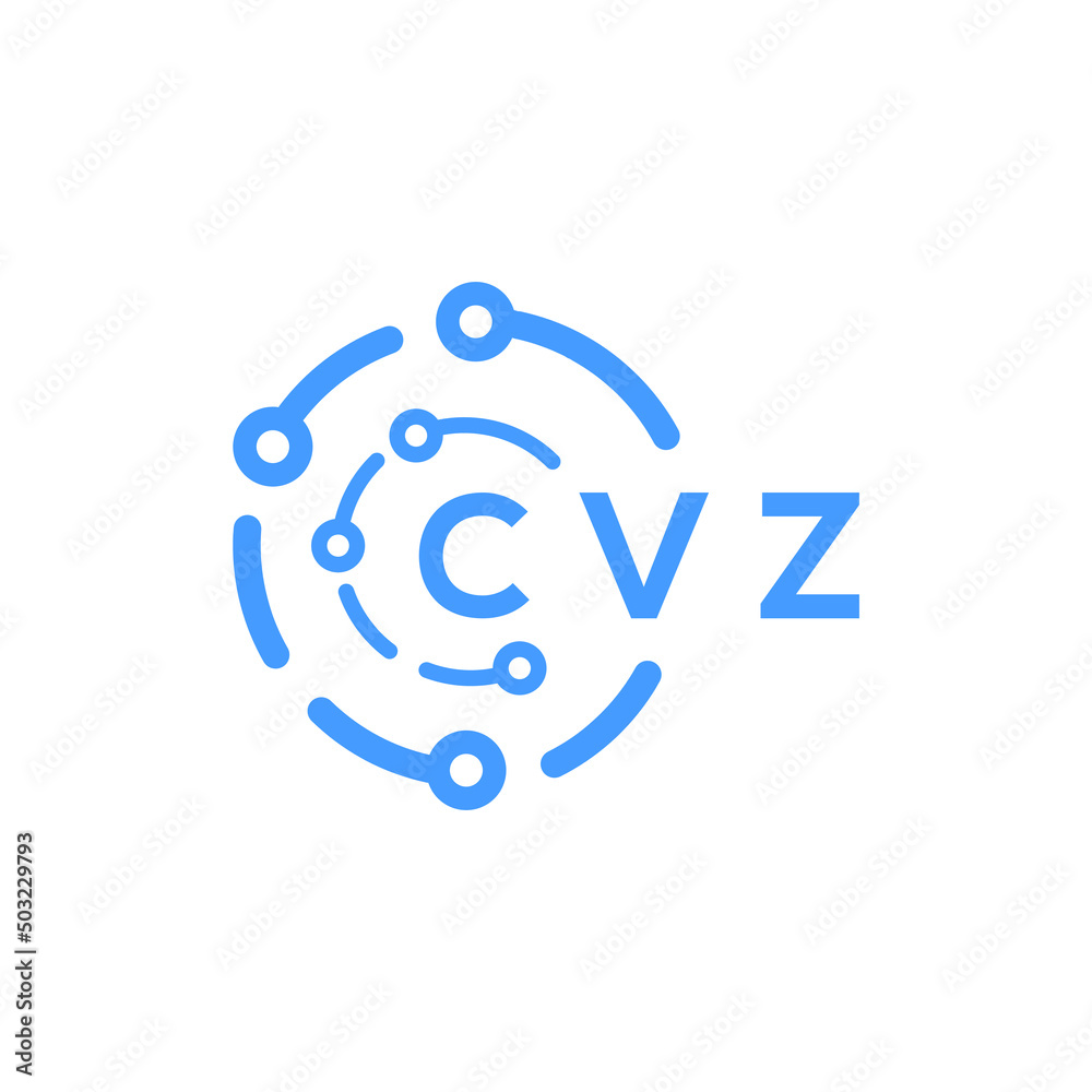 CVZ technology letter logo design on white background. CVZ creative initials technology letter logo concept. CVZ technology letter design. CVZ technology letter logo design on white background. CVZ creative initials technology letter logo concept. CVZ technology letter design.