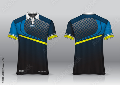 jersey polo shirt design, for uniform team front and back