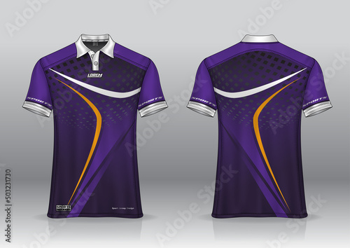 T-shirt polo sport design  badminton golf jersey mockup for uniform template