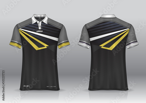 T-shirt polo sport design  badminton golf jersey mockup for uniform template