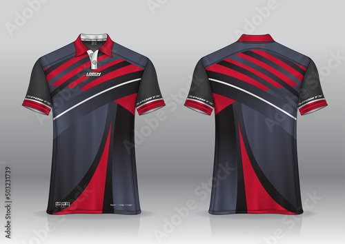 T-shirt polo sport design  badminton golf jersey mockup for uniform template