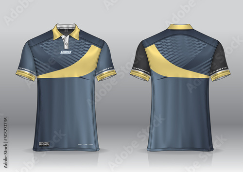 T-shirt polo sport design  badminton golf jersey mockup for uniform template