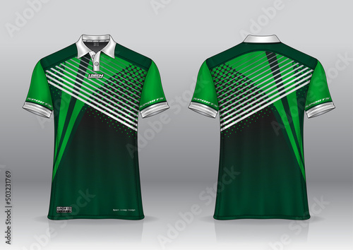 T-shirt polo sport design  badminton golf jersey mockup for uniform template