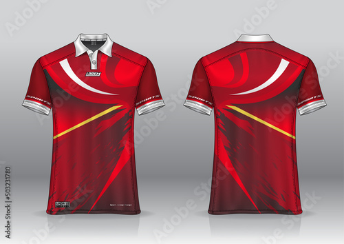 T-shirt polo sport design  badminton golf jersey mockup for uniform template