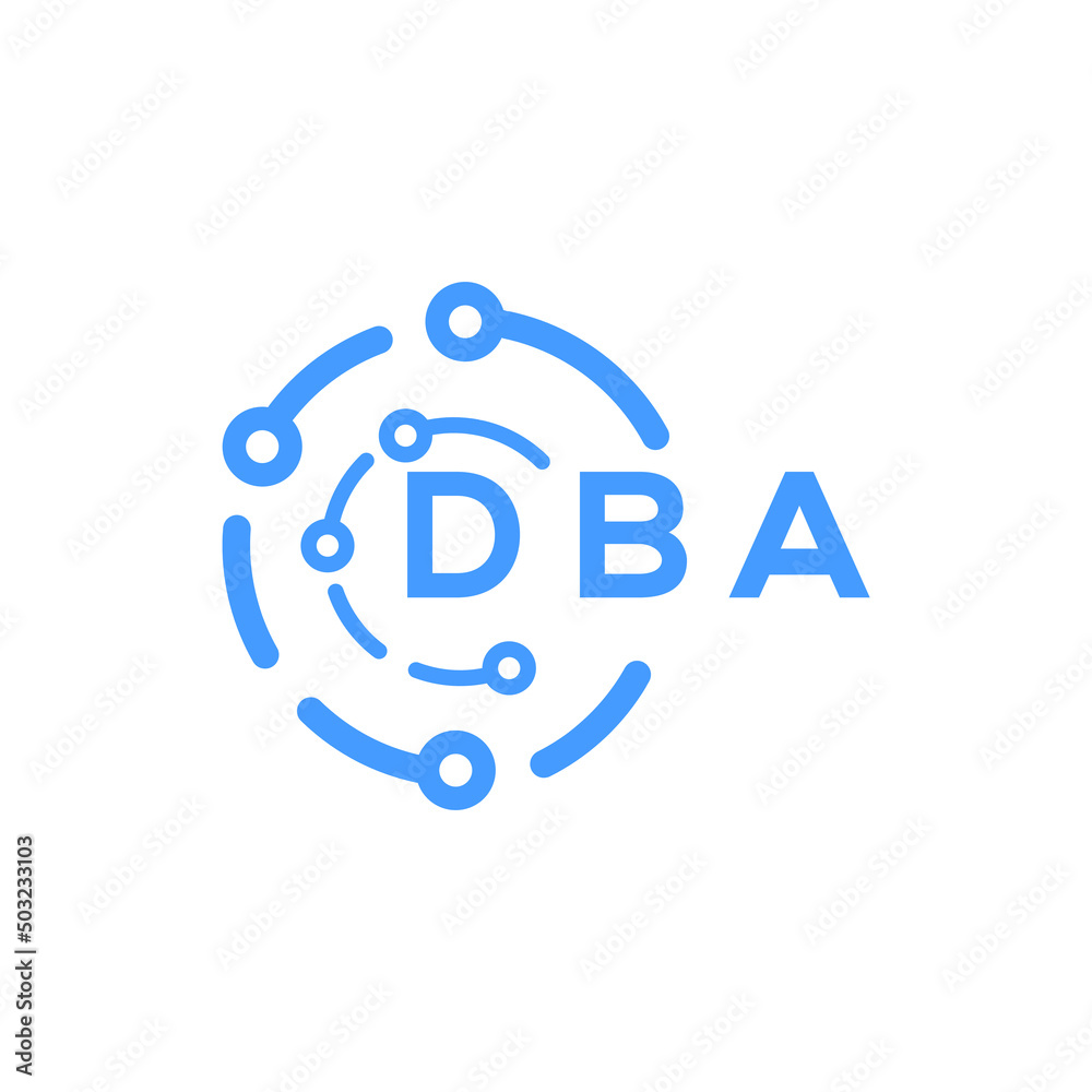 DBA technology letter logo design on white background. DBA creative initials technology letter logo concept. DBA technology letter design. DBA technology letter logo design on white background. DBA creative initials technology letter logo concept. DBA technology letter design.