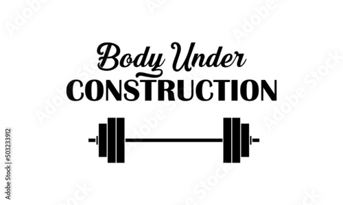 Body Under Construction - Gym fitness Vector and Clip Art