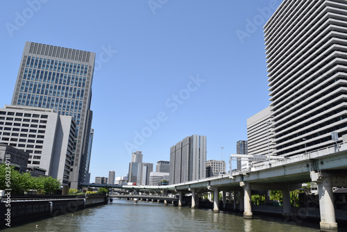 Cityscape of Nakanoshima  Osaka City  Osaka Prefecture  Japan