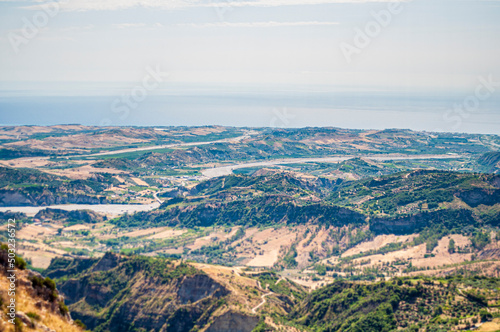 Panorama della costa ionica della Calabria visto da Montestella photo