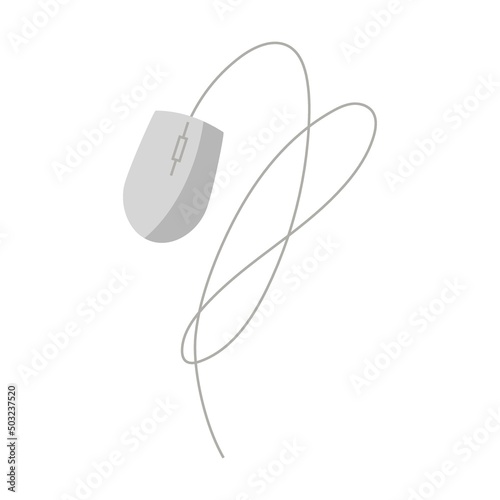 computer mouse. Garbage recycle bin. Vector illustration of trash container classification. Cartoon plastic, glass, metal, organic, paper trash for dustbins isolated on white