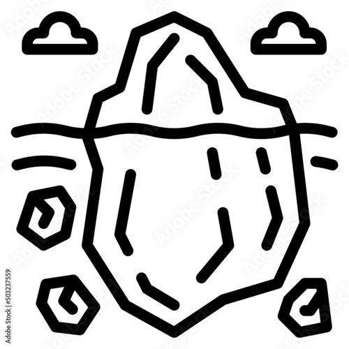 iceberg line icon