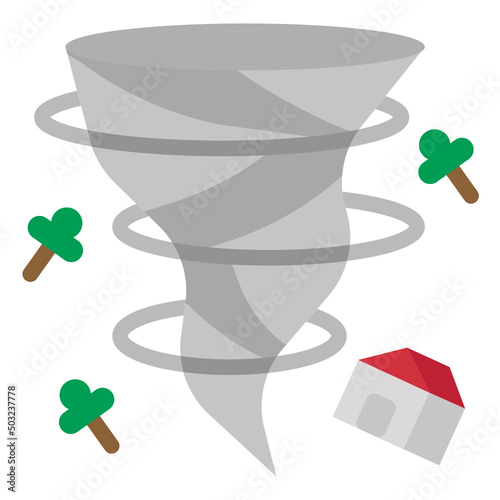 windstorm flat icon