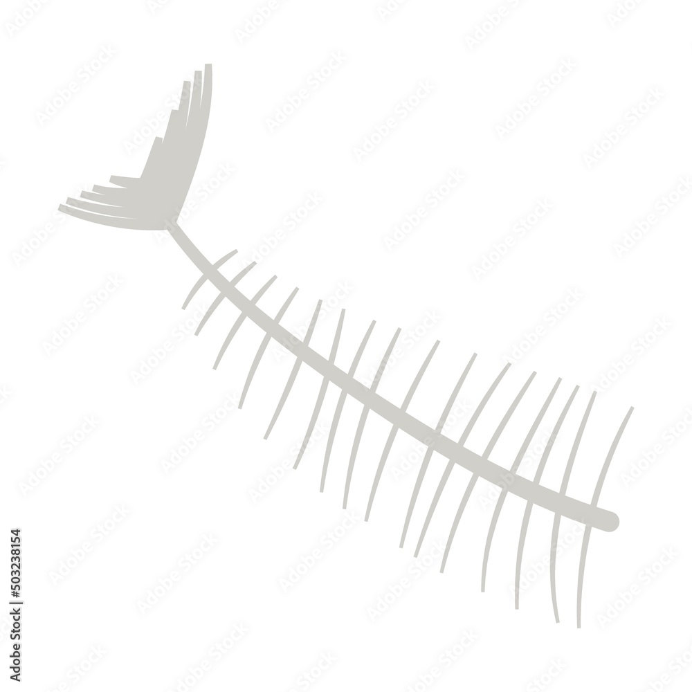 skeleton fish scraps. Garbage recycle bin. Vector illustration of trash container classification. Cartoon plastic, glass, metal, organic, paper trash for dustbins isolated on white skeleton fish scraps. Garbage recycle bin. Vector illustration of trash container classification. Cartoon plastic, glass, metal, organic, paper trash for dustbins isolated on white