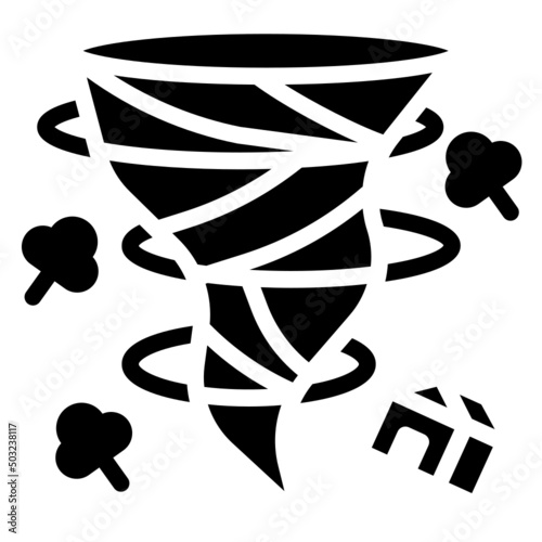 windstorm glyph icon