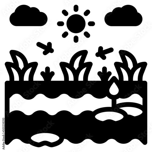 swamp glyph icon