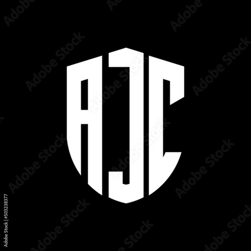 AJC letter logo design. AJC modern letter logo with black background. AJC creative  letter logo. simple and modern letter logo. vector logo modern alphabet font overlap style. Initial letters AJC  photo