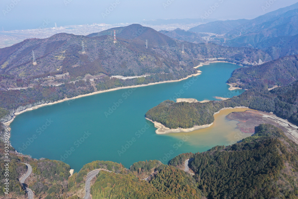 愛媛県西条市　黒瀬ダム　黒瀬湖の風景