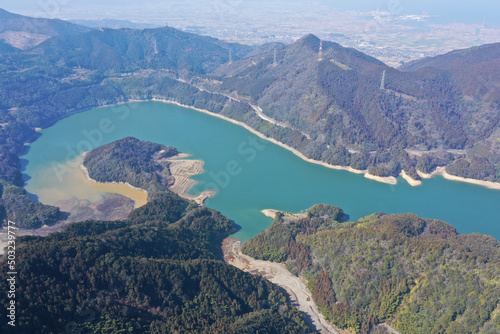 愛媛県西条市 黒瀬ダム 黒瀬湖の風景