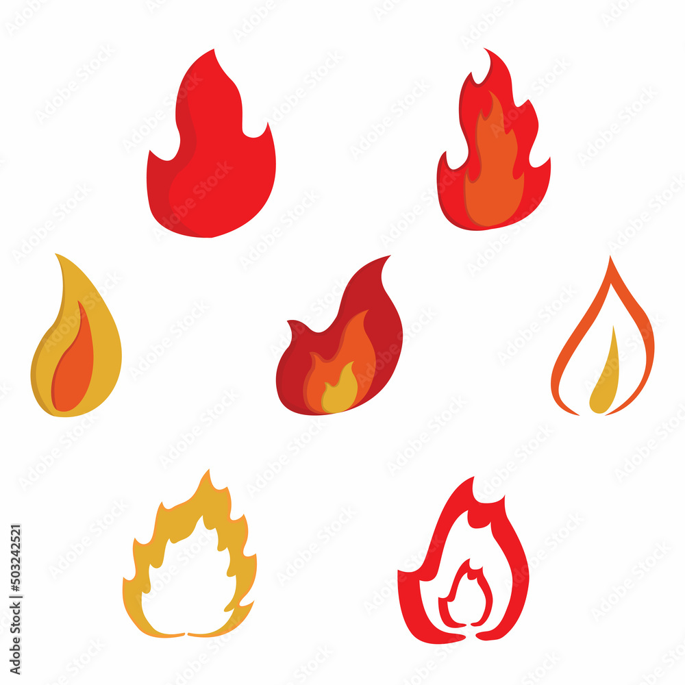 set of flames set of flames