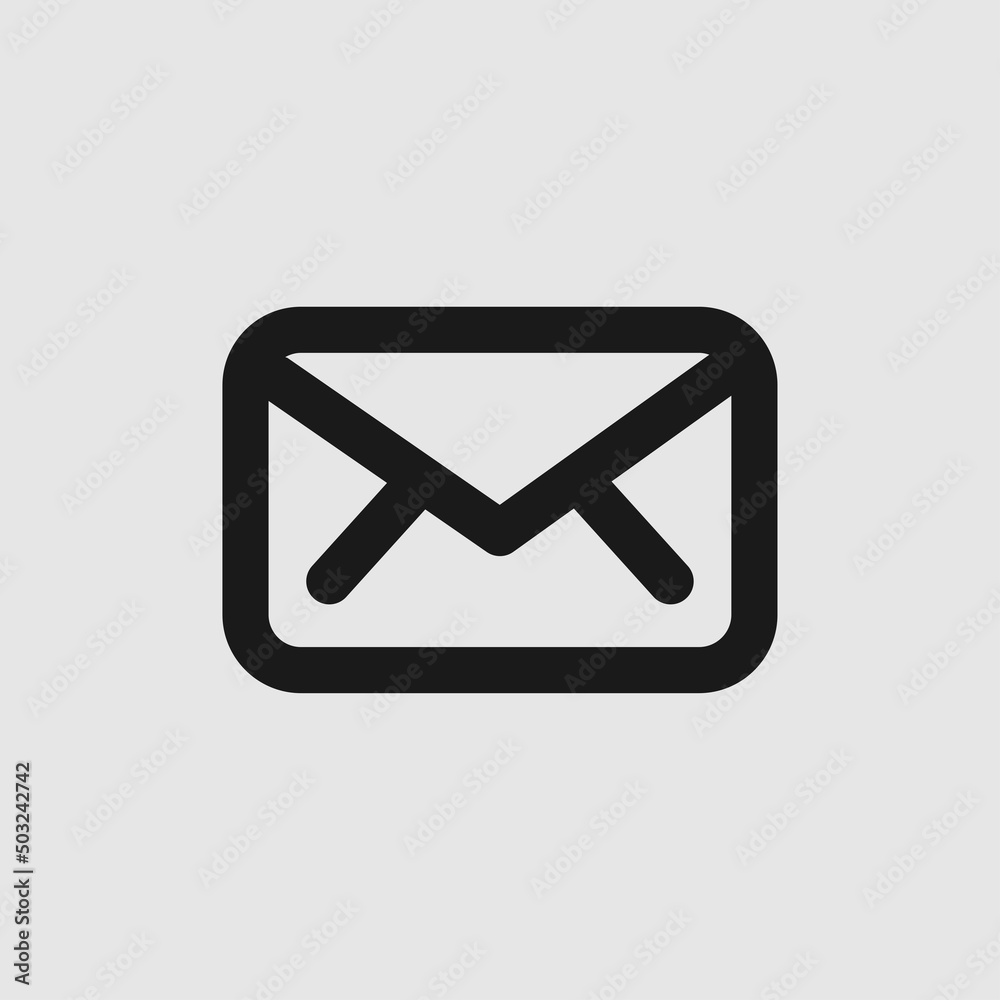 Email envelope icon symbol vector illustration. incoming mail line icon Email envelope icon symbol vector illustration. incoming mail line icon
