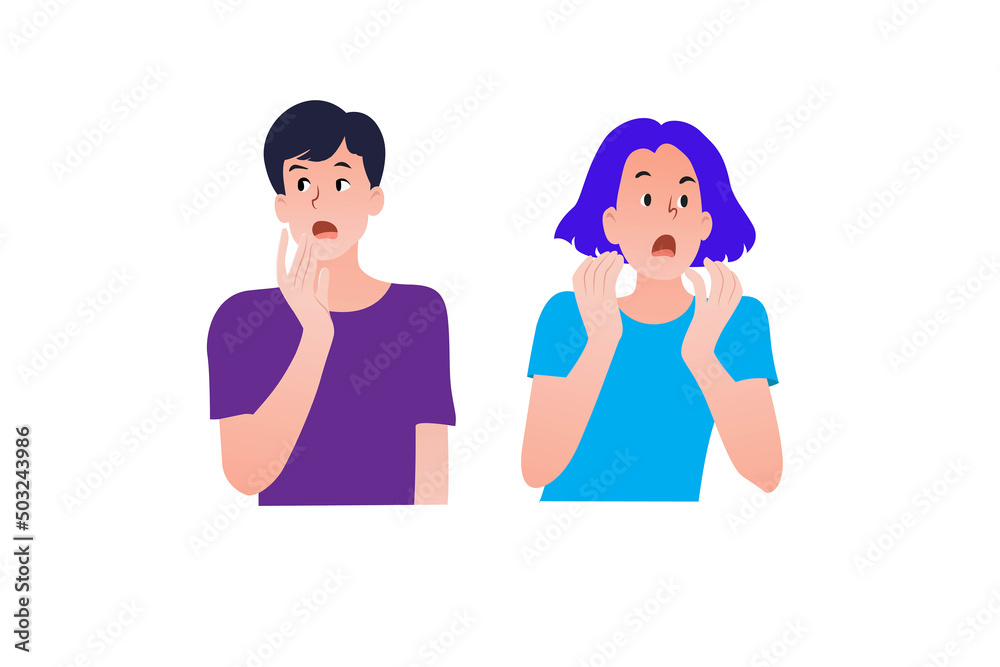 vector illustration of women and young men in various poses. vector illustration of women and young men in various poses.