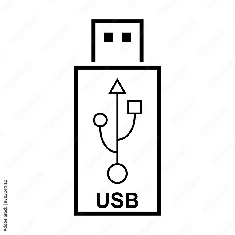 USB icon technology, connect device sign, electronic portable symbol ,vector illustration media USB icon technology, connect device sign, electronic portable symbol ,vector illustration media